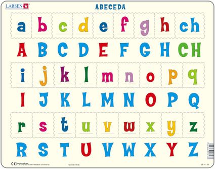 Abeceda – veľké a malé tlačené písmená abecedy – Puzzle učíme sa písmenká