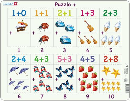 Matematika – Sčítanie čísel od 1 do 10 – Matematické puzzle