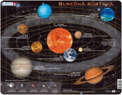 Astronómia, vesmír – slnečná sústava, planéty slnečnej sústavy obiehajúce okolo slnka – Náučné obrázkové puzzle