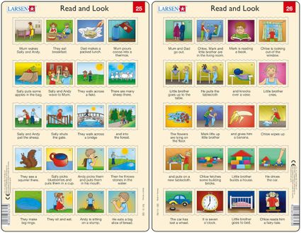 Predáva sa len v balíku 10 ks puzzle Angličtina 21 - 30 / Angličtina  26 – príbeh vo vetách a obrázkoch – deti sa včer doma starajú o maličkého súrode