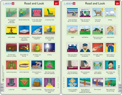 Predáva sa len v balíku 10 ks puzzle Angličtina 21 - 30 / Angličtina  27 – príbeh vo vetách a obrázkoch – deti objavujú tajomstvá na povale domu, hraj