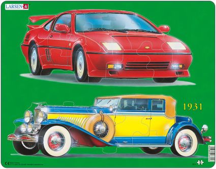 Dopravné prostriedky – Dve autá, dve menšie puzzle v jednom – Obrázkové puzzle