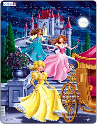 Rozprávky – Princezné v noci kráčajú dolu po schodoch a nastupujú do koča – Obrázkové puzzle