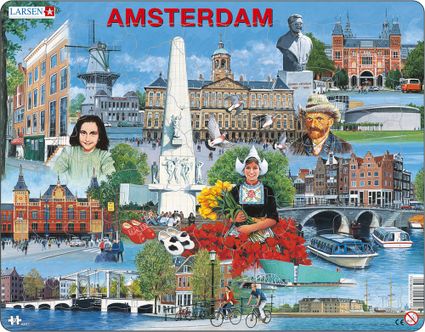 Turistické atrakcie – Amsterdam a jeho atrakcie, Amsterdamské historické pamiatky a zaujímavosti – Obrázkové puzzle