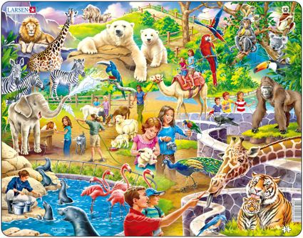 Zvieratá exotické – ZOO, zvieratá v zoologickej záhrade, deti na výlete, návšteva ZOO – Obrázkové puzzle